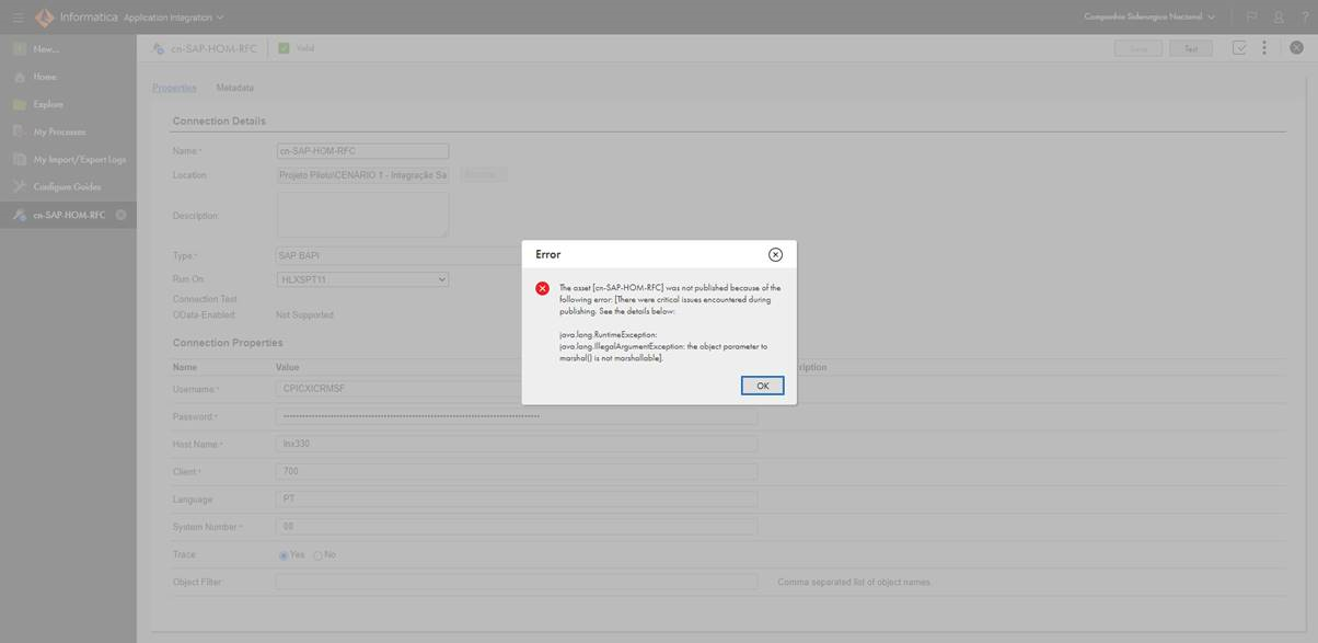 ERROR "java.lang.IllegalArgumentException the object parameter to