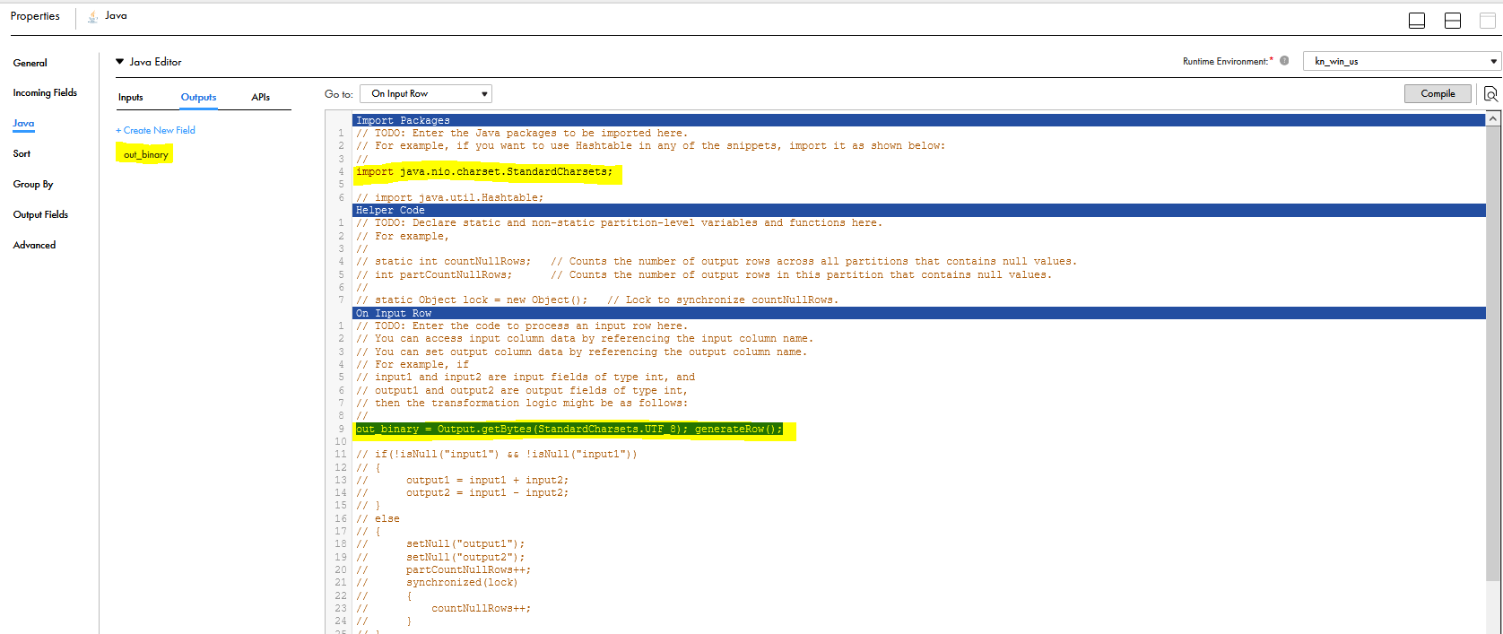 New line character (\n) is getting added in the target file file while