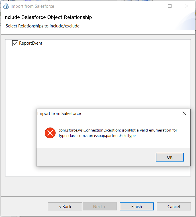 ERROR: &ldquo;com.sforce.ws.ConnectionException:jsonNot a valid 