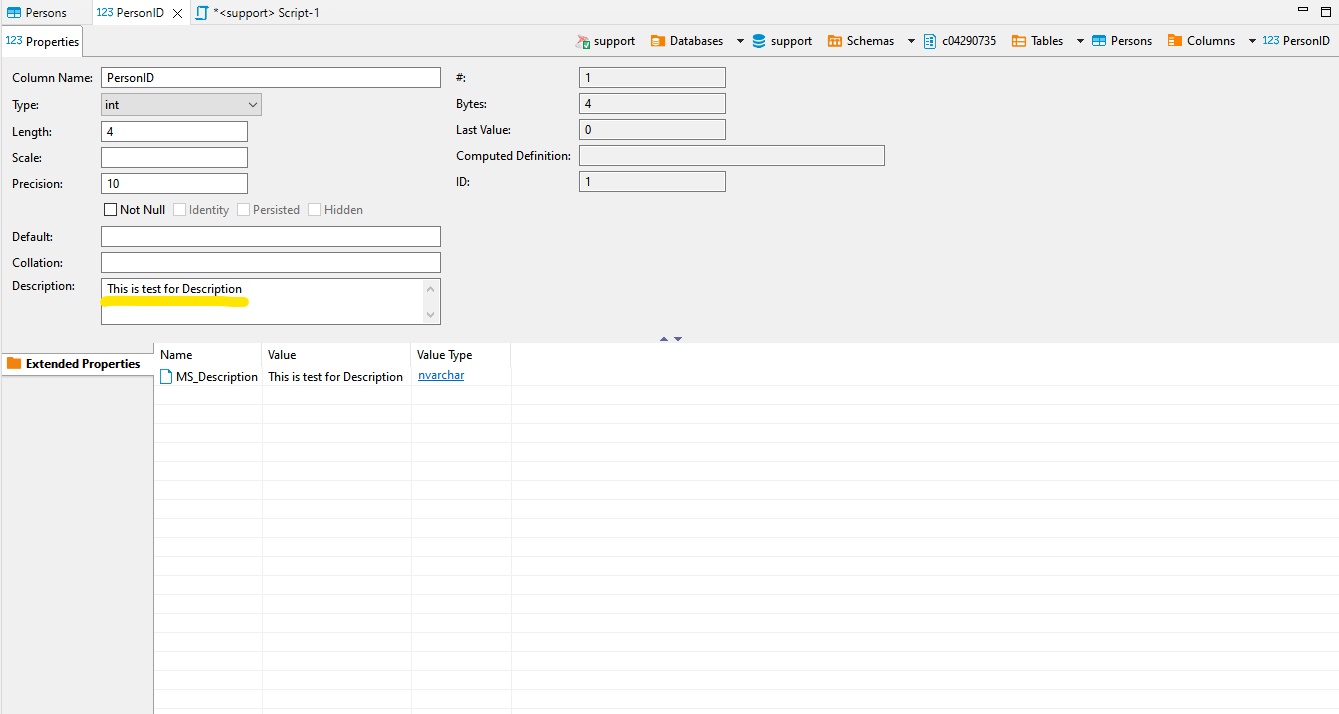 HOW TO: Populate the column and table level comments in SQL Server to ...