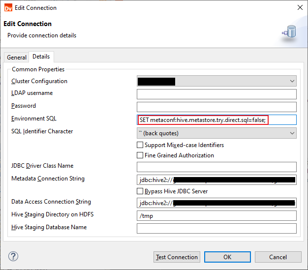 ERROR "Caused by java.lang.RuntimeException Caught Hive