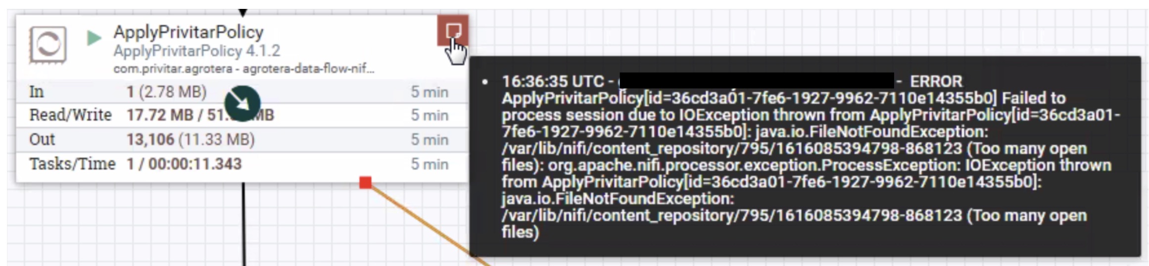 NiFi Error Too Many Open Files