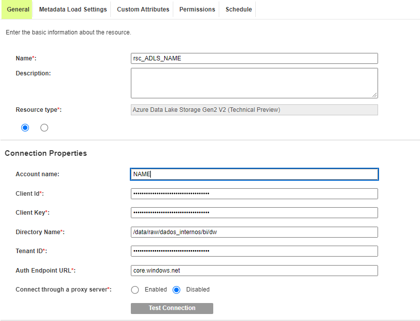 HOW TO: Creating an Azure Data Lake Storage Gen2 V2 (Technical Preview)  Resource and Importing Certificate in EDC