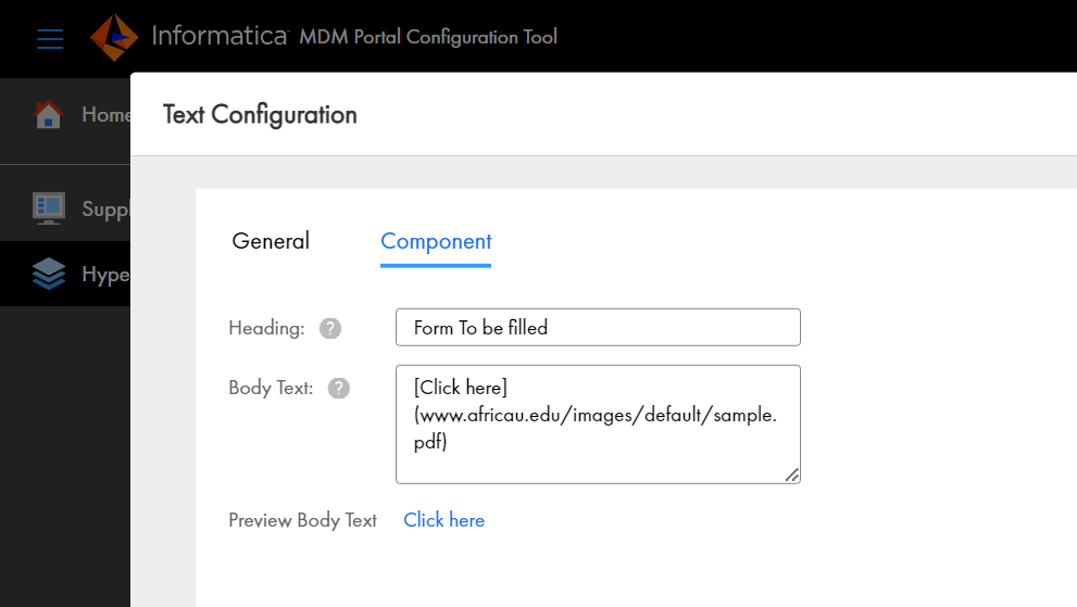 how-to-add-url-to-the-text-on-the-supplier-portal-ui
