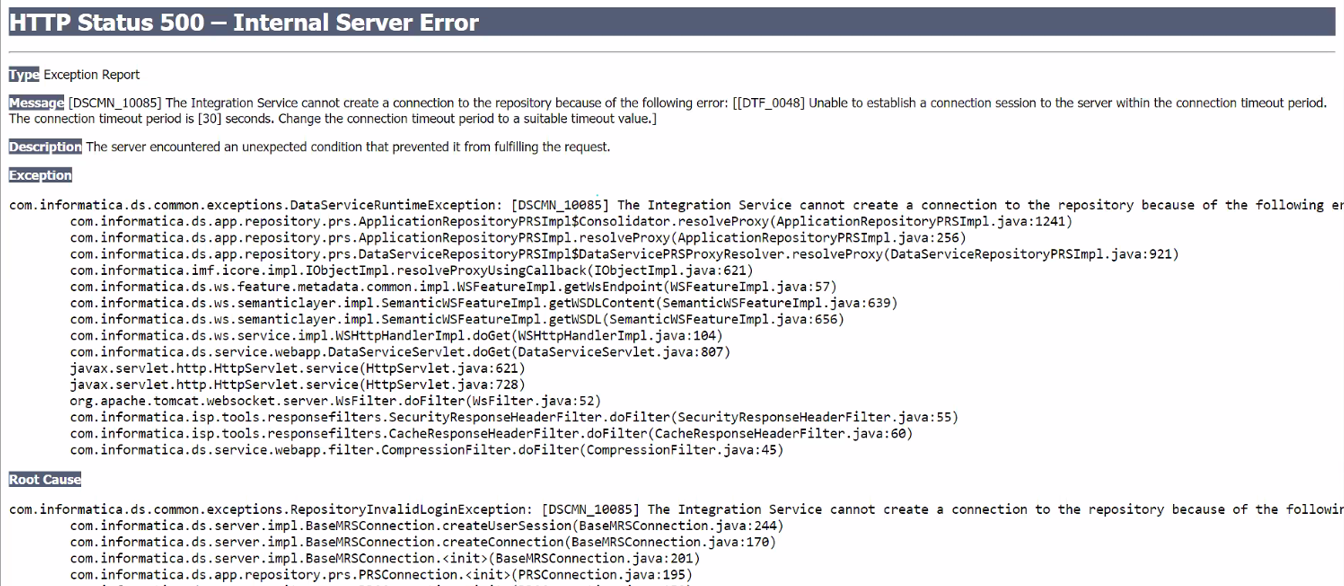 ERROR "HTTP Status 500 Internal Server Error" When Opening a the 