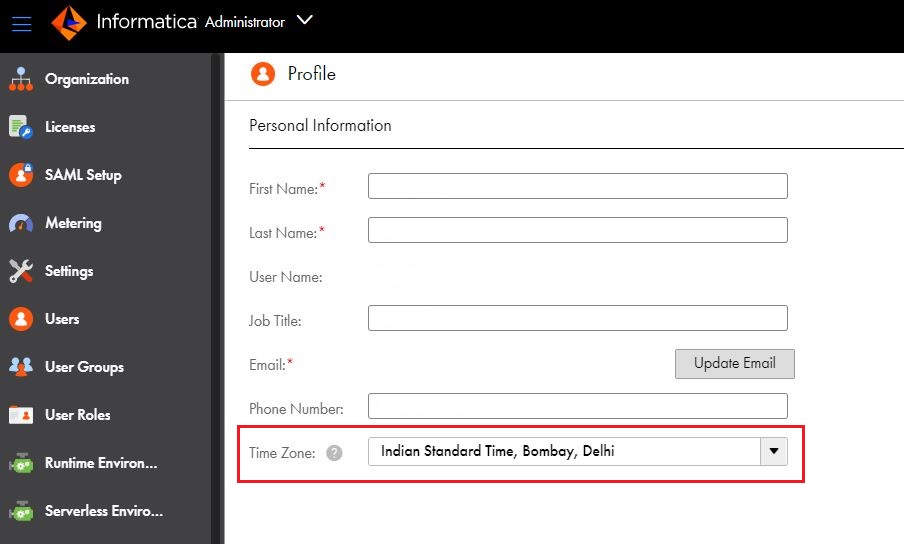 HOW TO Change Timezone for Monitor page in CDGCMetadata Command
