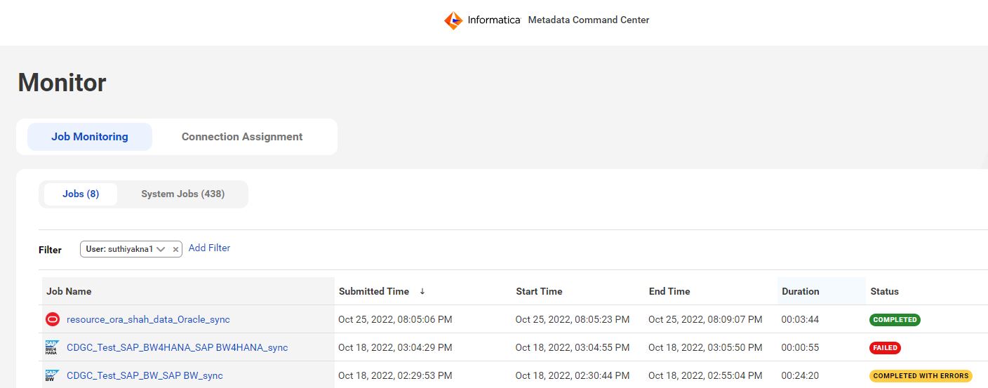 HOW TO Change Timezone for Monitor page in CDGCMetadata Command