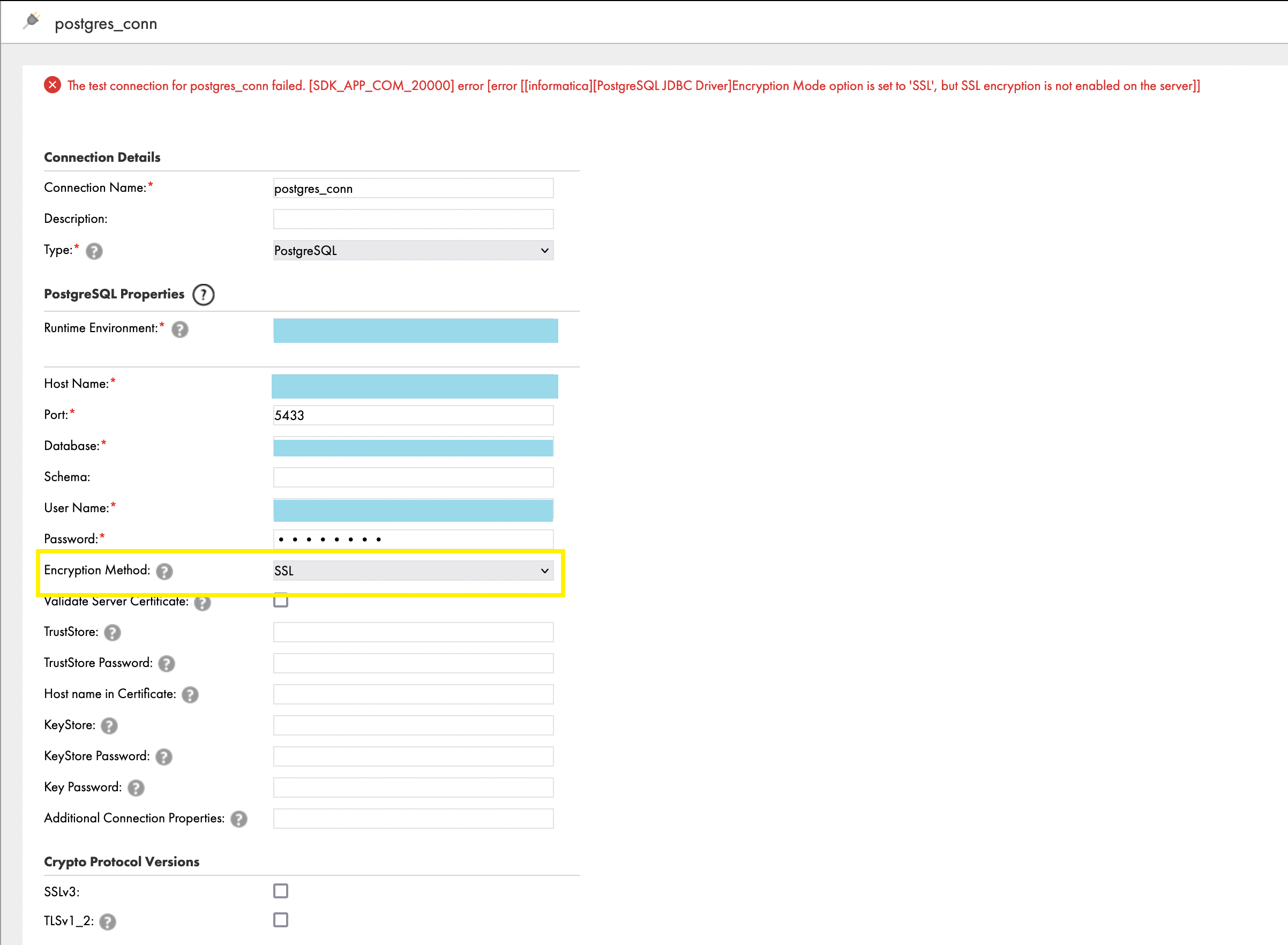 Unable to connect to PostgreSQL DB. Connection Refused