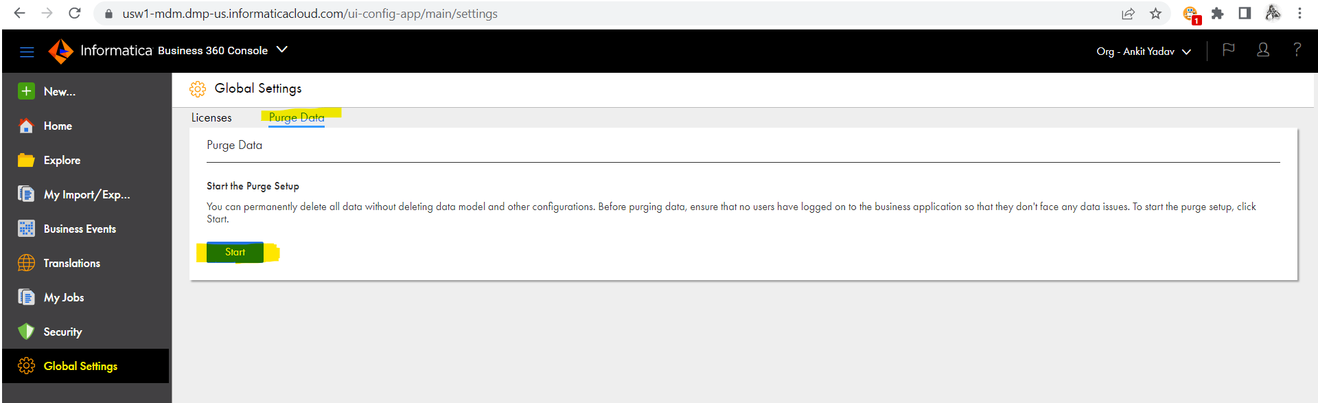 HOW TO Purge data in C360 SaaS production