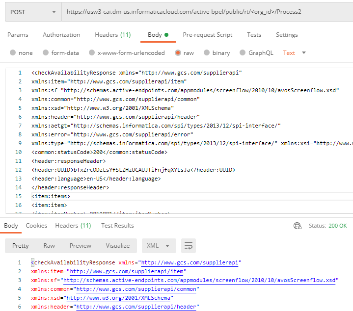HOW TO Remove the additional lines in the XML response in Cloud