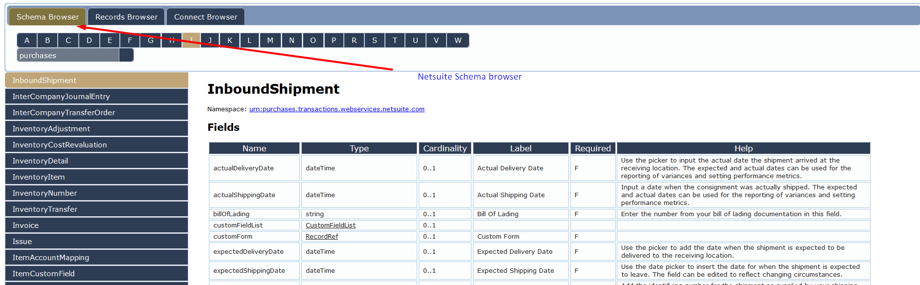 FAQ Why there are differences in the objects fetched by Netsuite