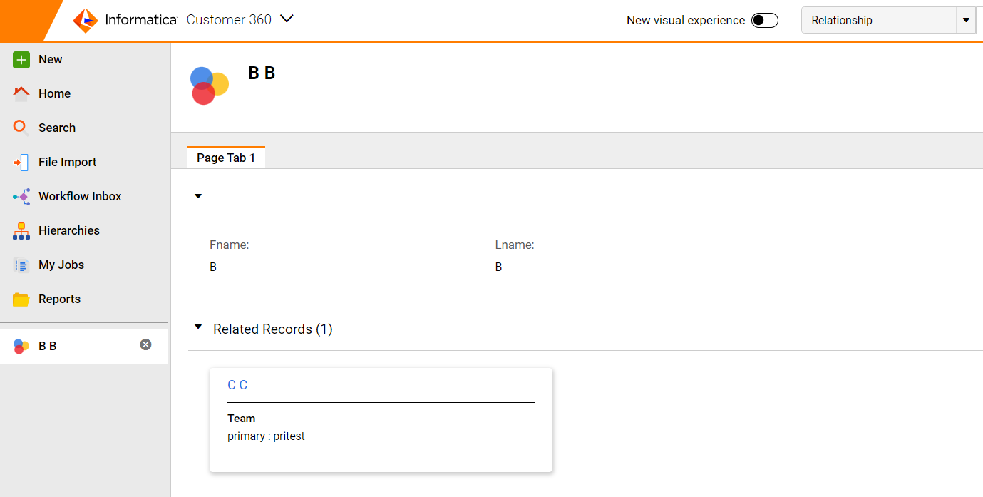 Secondary attribute of relationship is not shown in Customer 360 SaaS UI