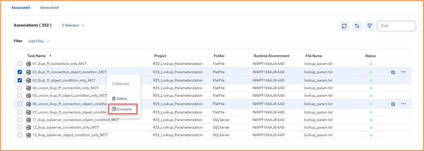 Parameter Files in IDMC Assurance Service