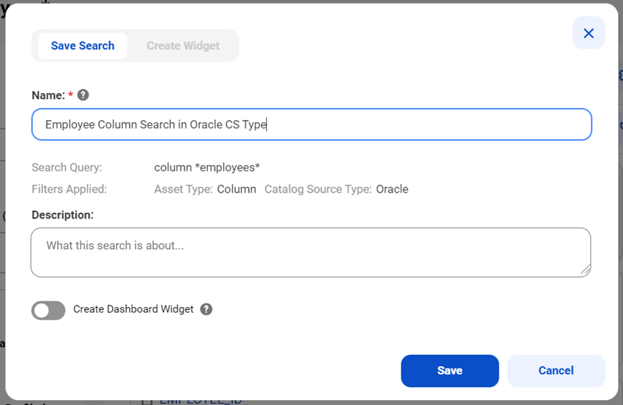 Saved Search in CDGC