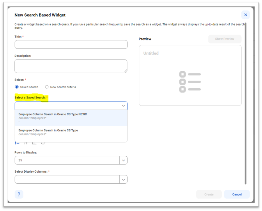 Saved Search in CDGC