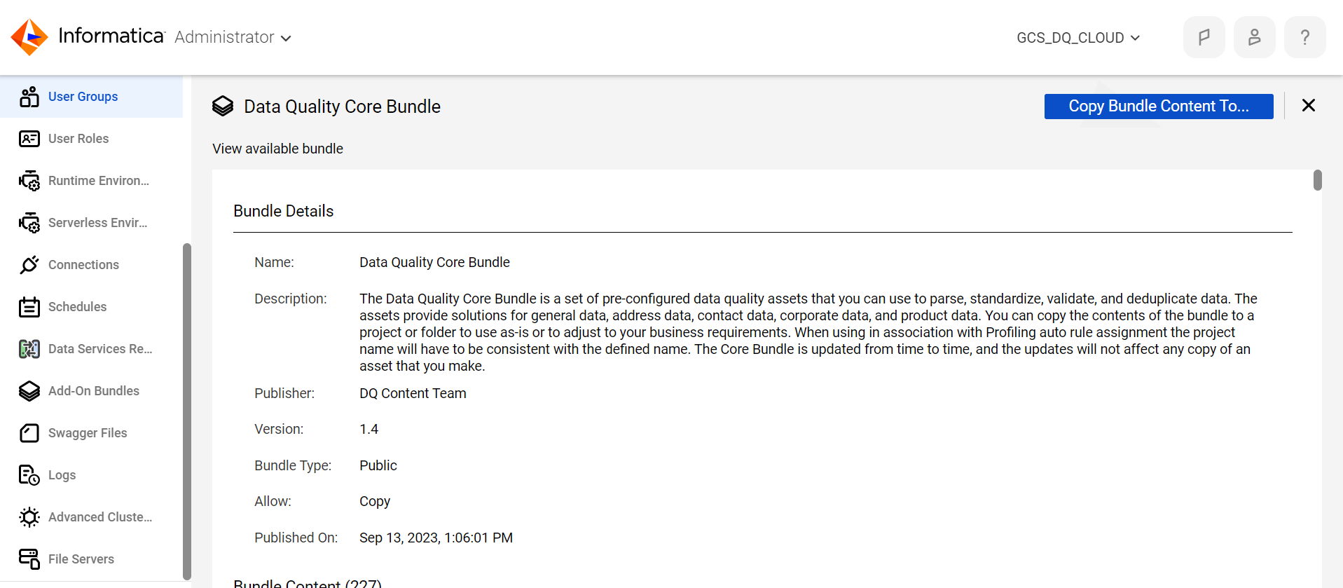 HOW TO: Import Cloud Data Quality Bundle in IICS