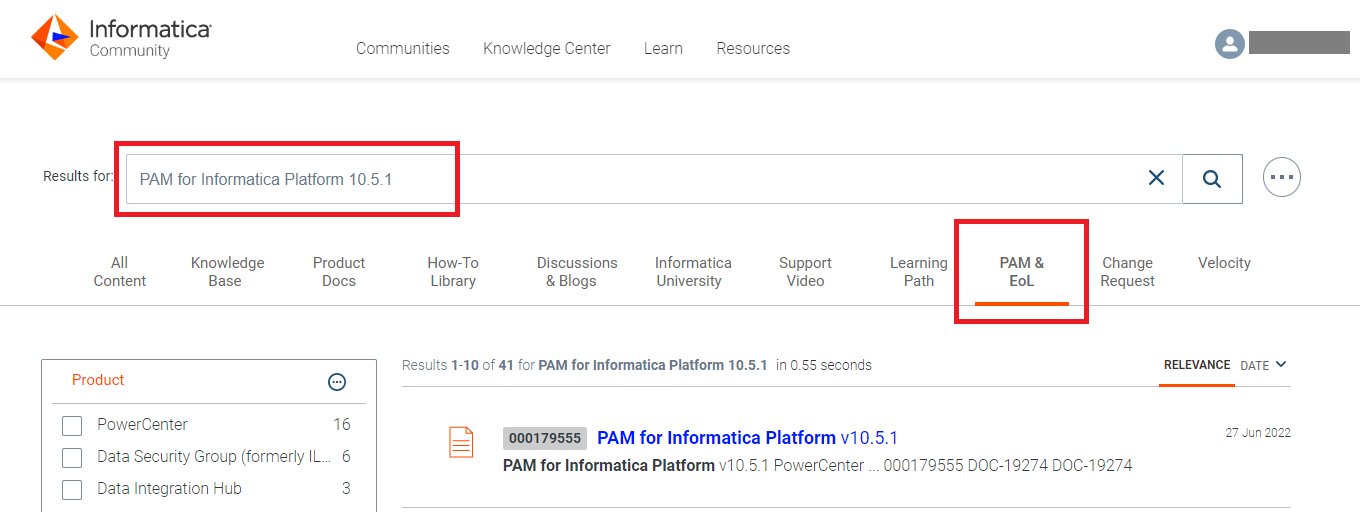 FAQ: Product Availability Matrix (PAM) へのアクセス方法