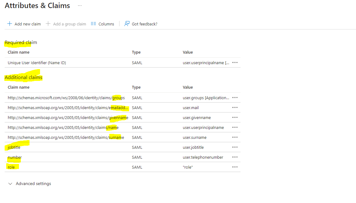 FAQ: What are the user friendly attribute that are visible in the SAML ...