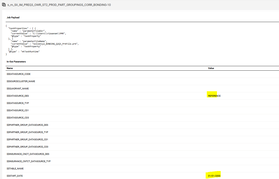 Global parameters are read from the parameter file in IICS instead of ...