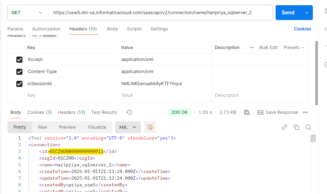 HOW TO: Delete a connection using REST API