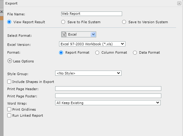 What are the various options available on the dialogue boxes when ...