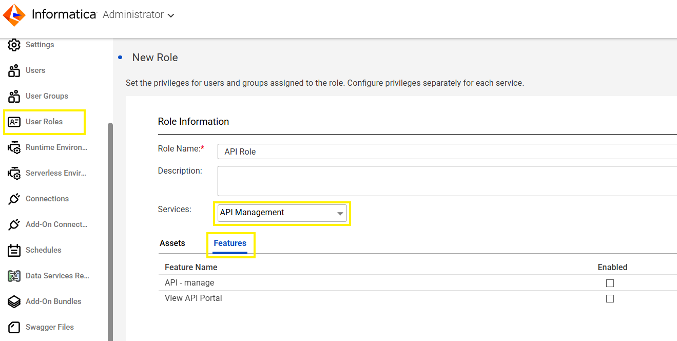 HOW TO: Create an IDMC user that can only access API Manager and API Portal