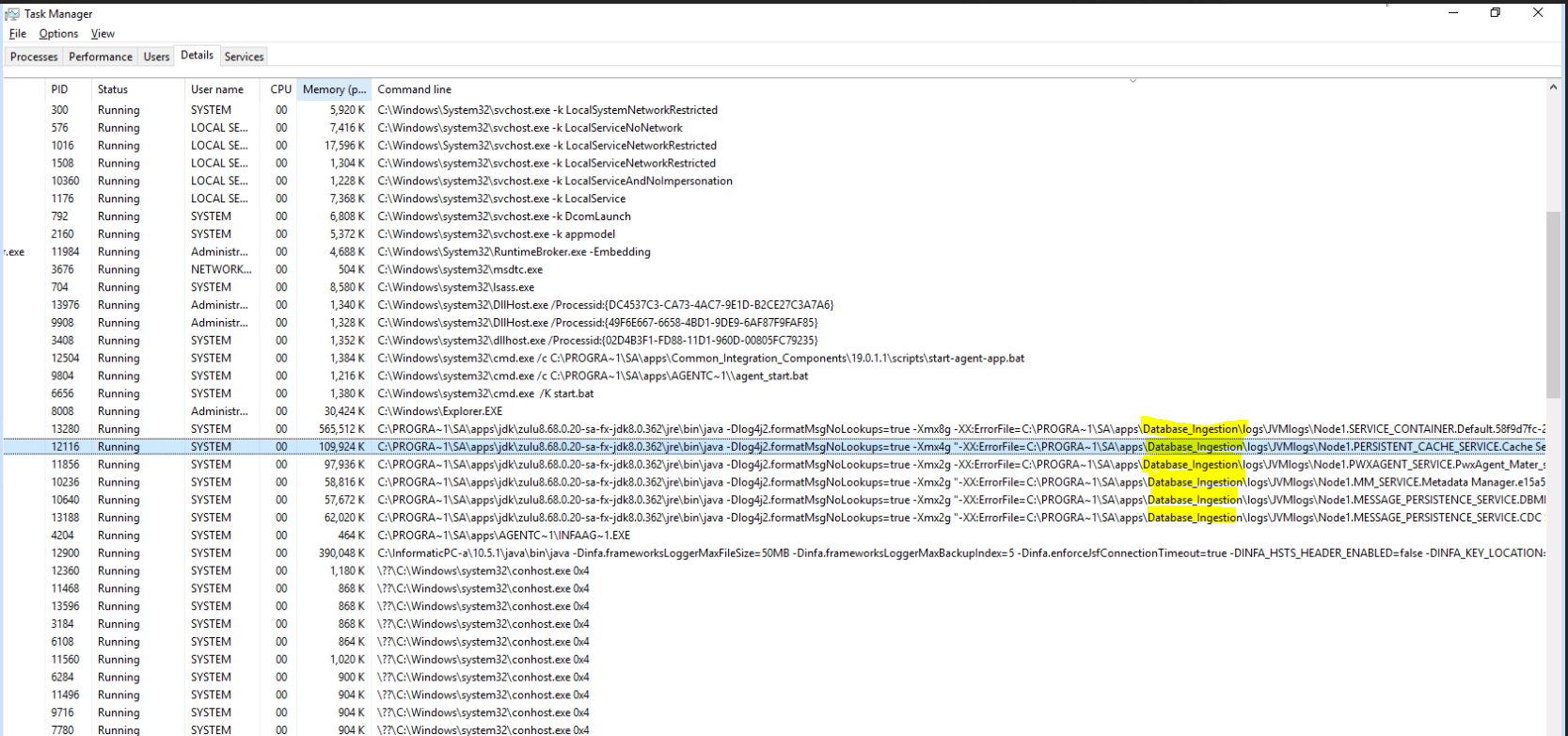 Issue : Post Feb Release DBMI service in Windows Secure Agent goes to ...