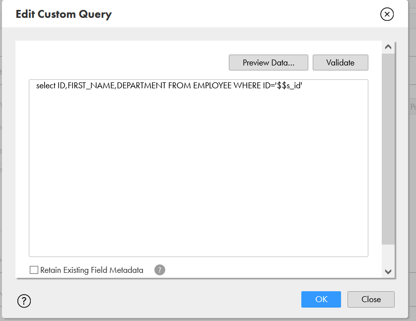 HOW TO: Use parameters in custom query in a mapping task in Informatica ...