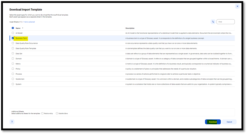How to Bulk update Descriptions for Business assets in CDGC?