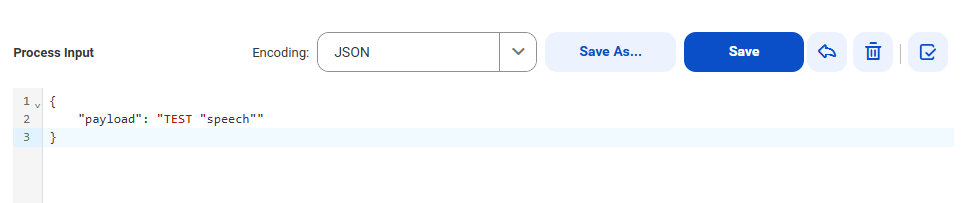 FAQ: How to pass JSON input with double quotes to a Process in CAI?