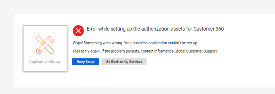 Error while setting up C360 application (solution provisioning failing ...
