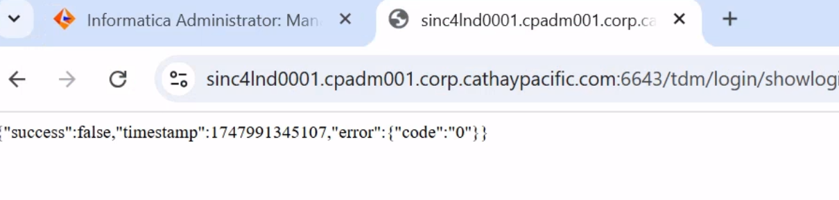 TDM Console not accessible but TDM Service is running on Admin Console