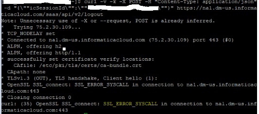 ERROR: IICS scanner fails with "I/O error on POST request for "https ...