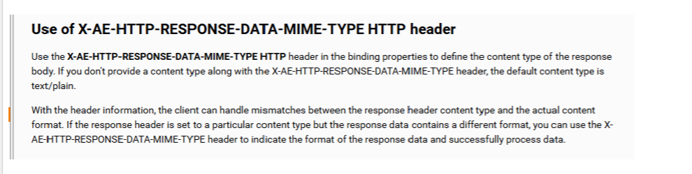 ERROR: API Response is appearing as an attachment in CAI service connector