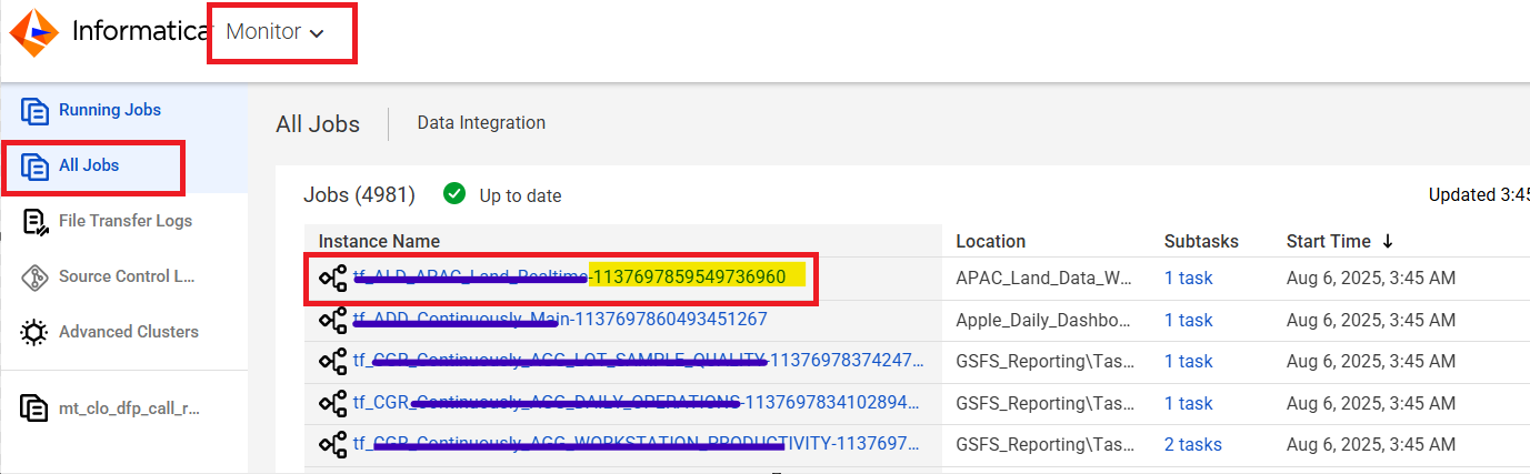 How to fetch the Run ID or instance ID of a Mapping task and taskflow ...