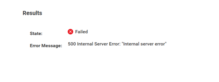 ERROR:500 INTERNAL_SERVER_ERROR 'Internal Server Error' while running a ...