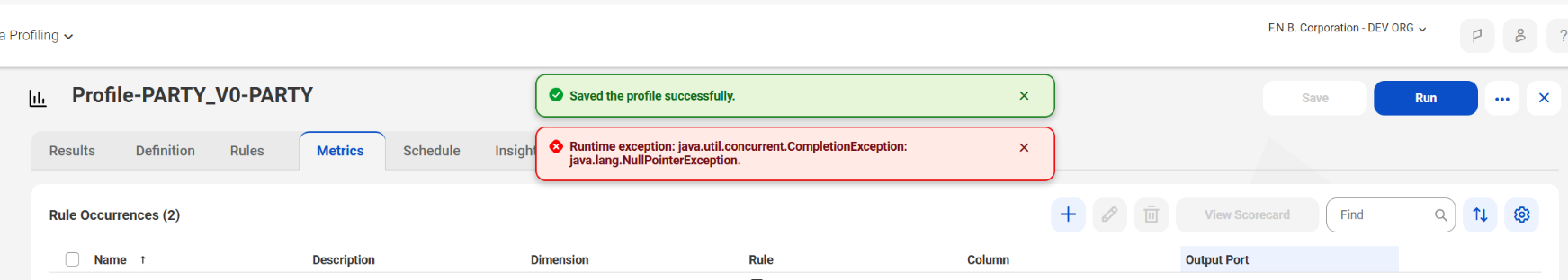 Not able to add rule Occurrences for any profile in Cloud Data ...