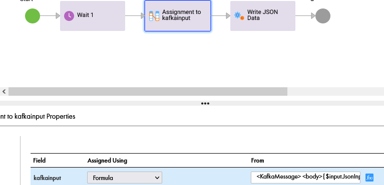 How to write JSON to a Kafka topic in Cloud Application Integration