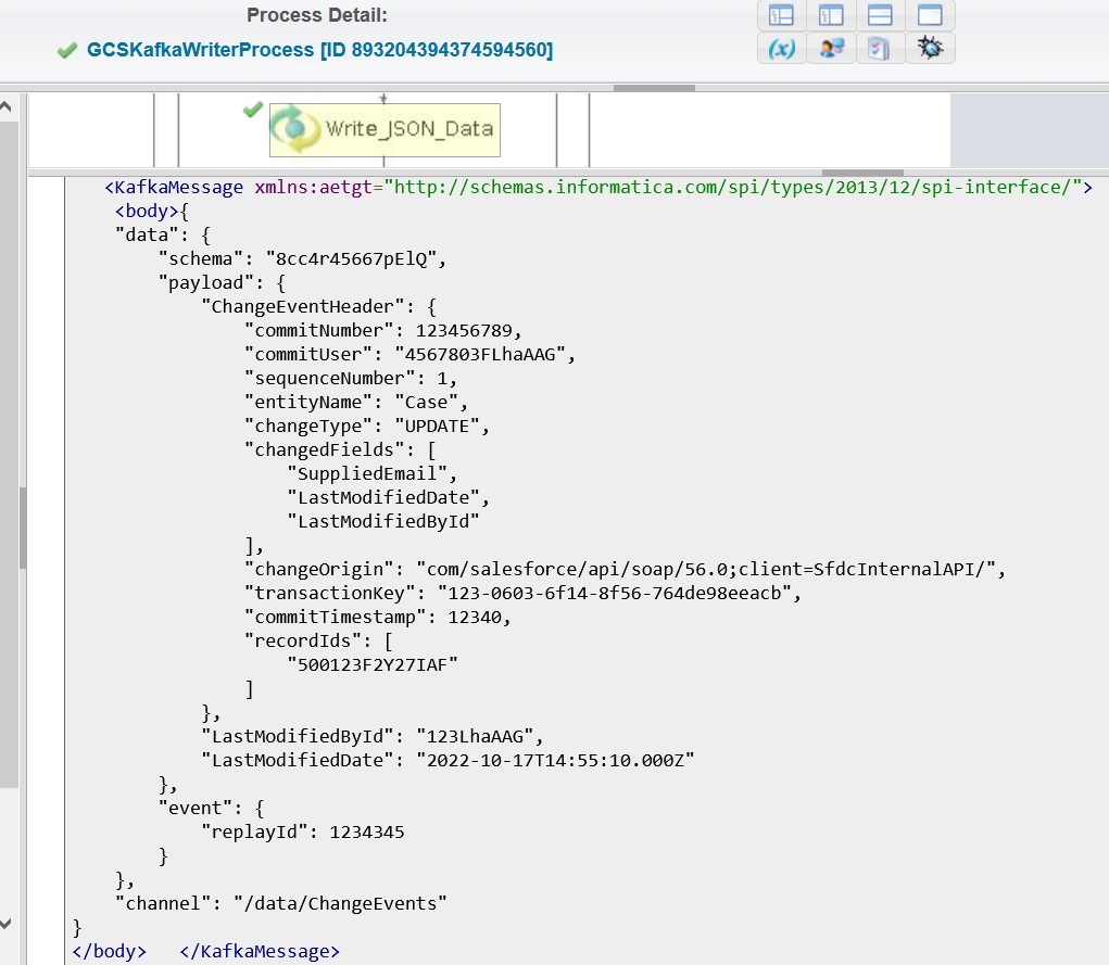How to write JSON to a Kafka topic in Cloud Application Integration