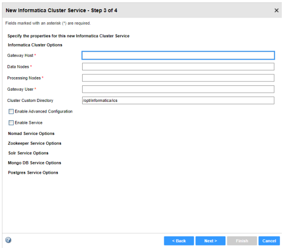 Configure Informatica Cluster Service in Enterprise Data Catalog 10.5.x