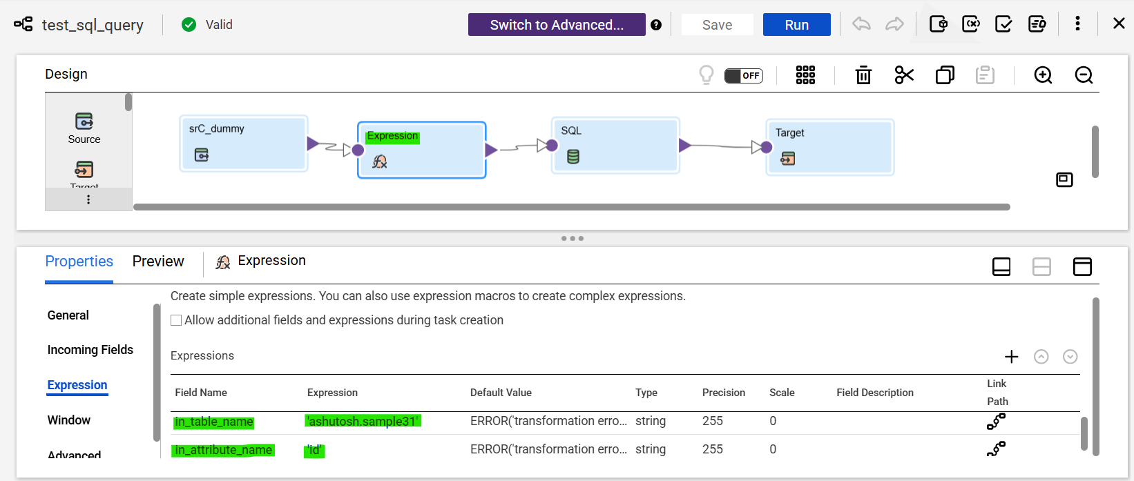 HOW TO: Use Dynamic Schema/Table/Field names in SQL Transformation when ...
