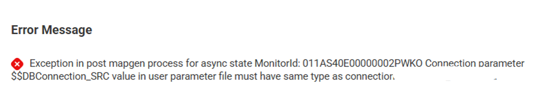 ERROR: “Exception in post mapgen process for async state MonitorId ...