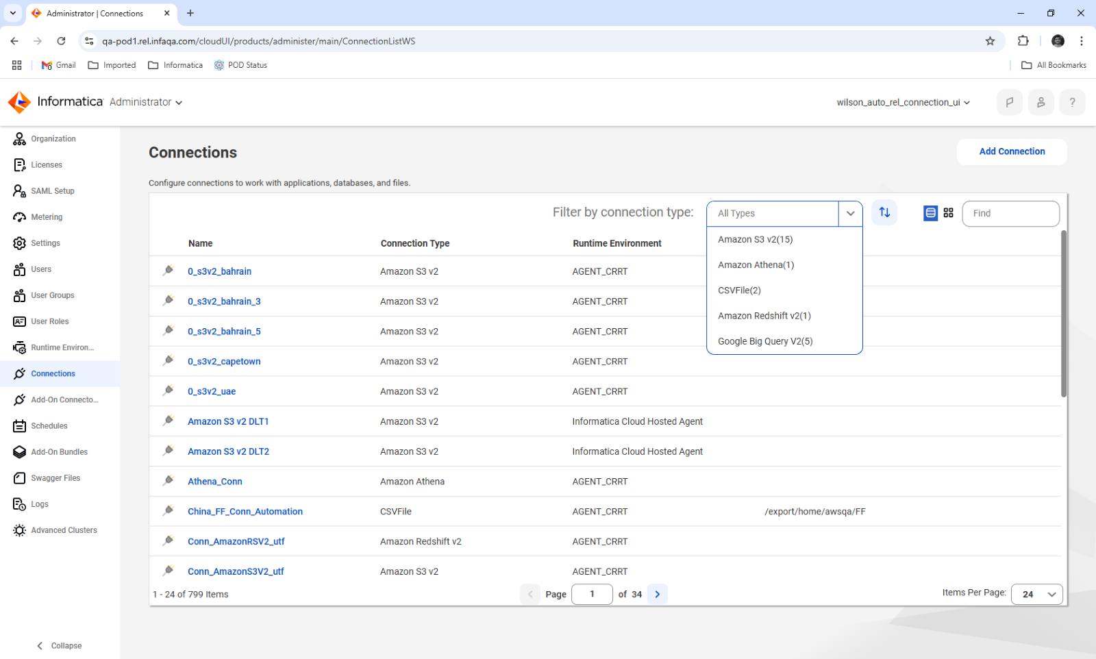 Introducing the New Connections Page in Administrator and Data Integration