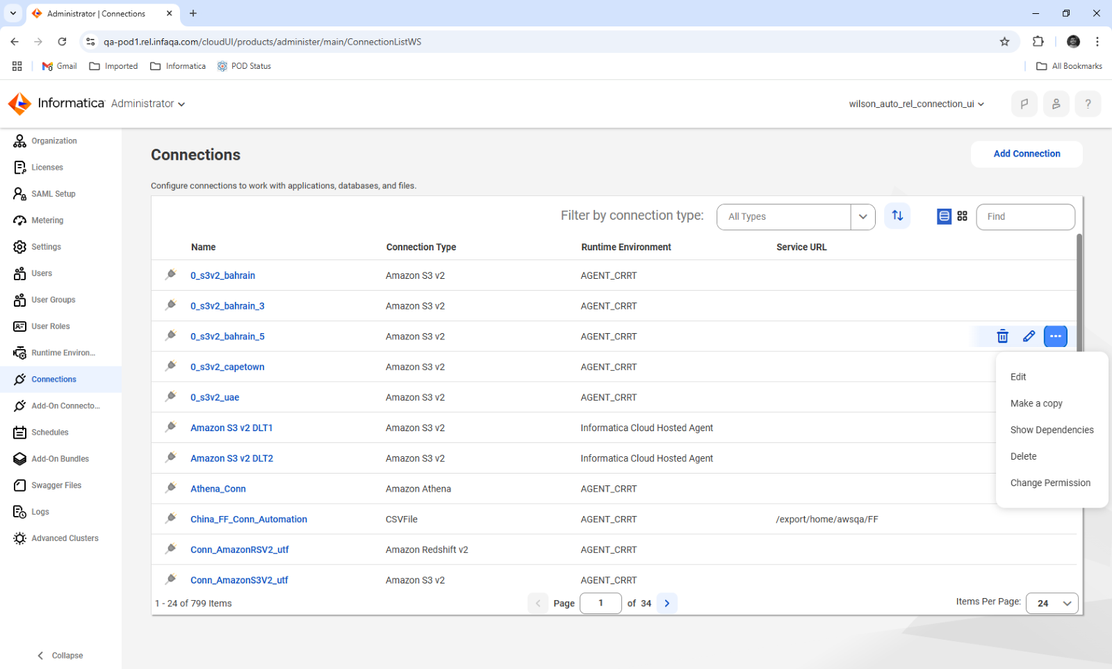 Introducing the New Connections Page in Administrator and Data Integration