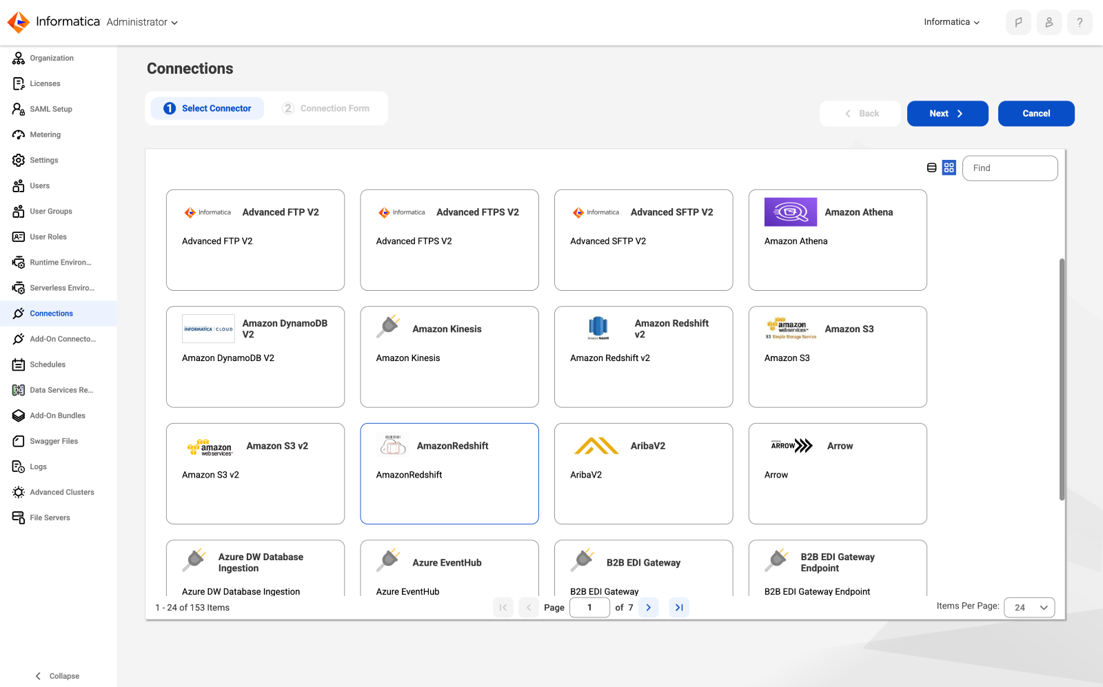 Introducing the New Connections Page in Administrator and Data Integration