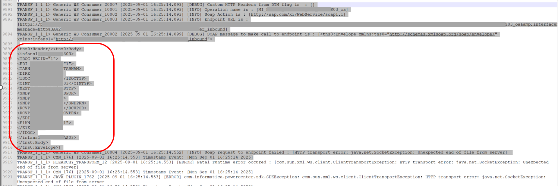 Webservice Consumer fails with HTTP Transport error during PowerCenter ...