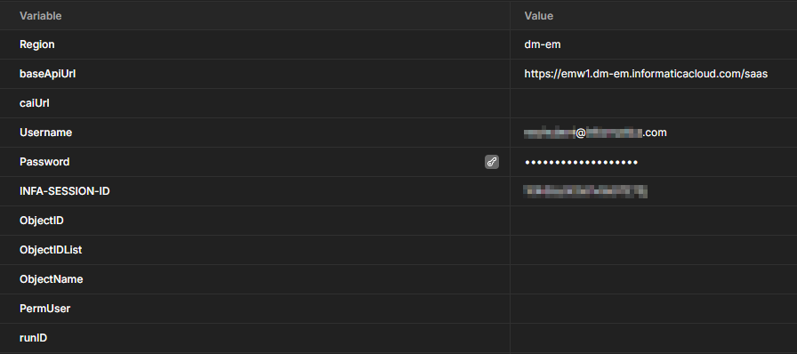 Use of Postman for testing and automating IDMC API calls