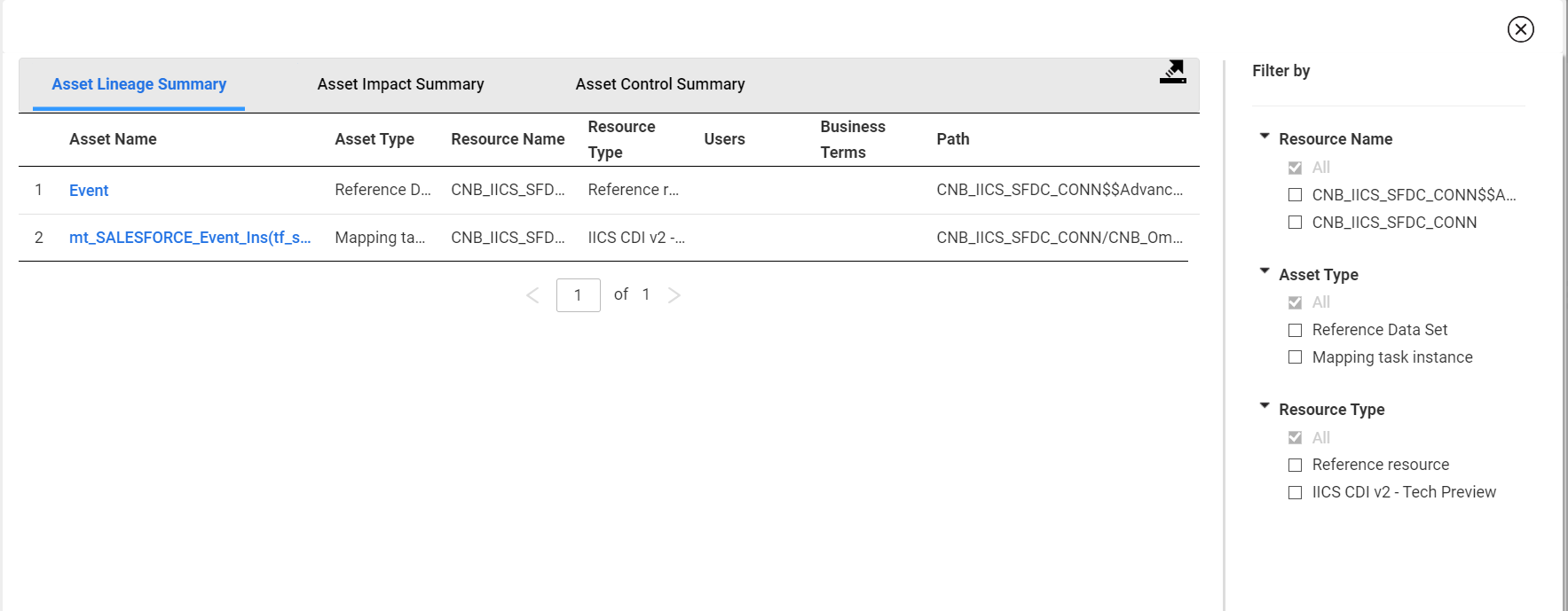 HOW TO: Export Asset Lineage, Impact and Control Summaries in EDC