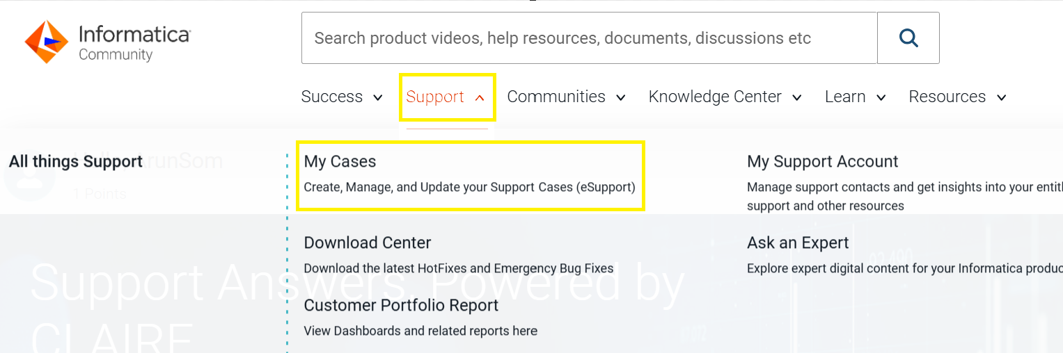 FAQs on Informatica Support and Community
