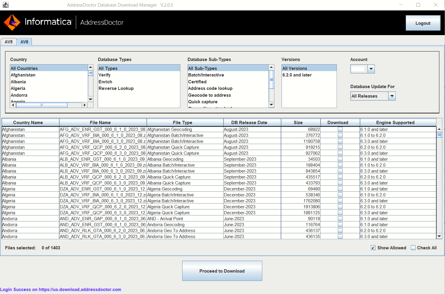 HOW TO: Use the Address Doctor Download Manager for V6